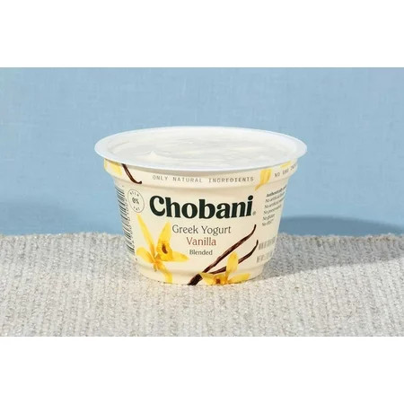 Chobani Non Fat Vanilla Greek Yogurt, 5.3 Ounce -- 12 per case | Walmart (US)
