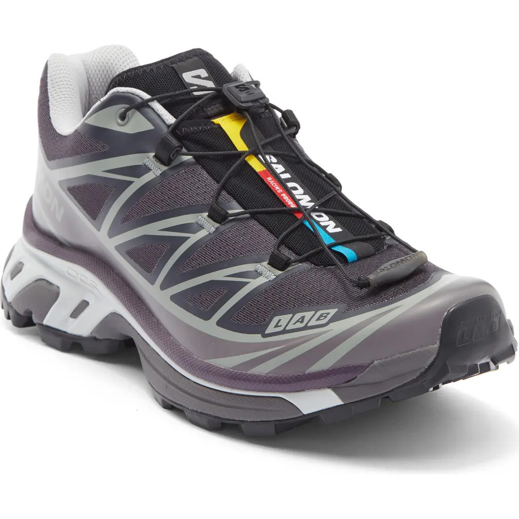 Salomon Gender Inclusive XT-6 Sneaker in Nine Iron/Purple at Nordstrom, Size 10 Women's | Nordstrom