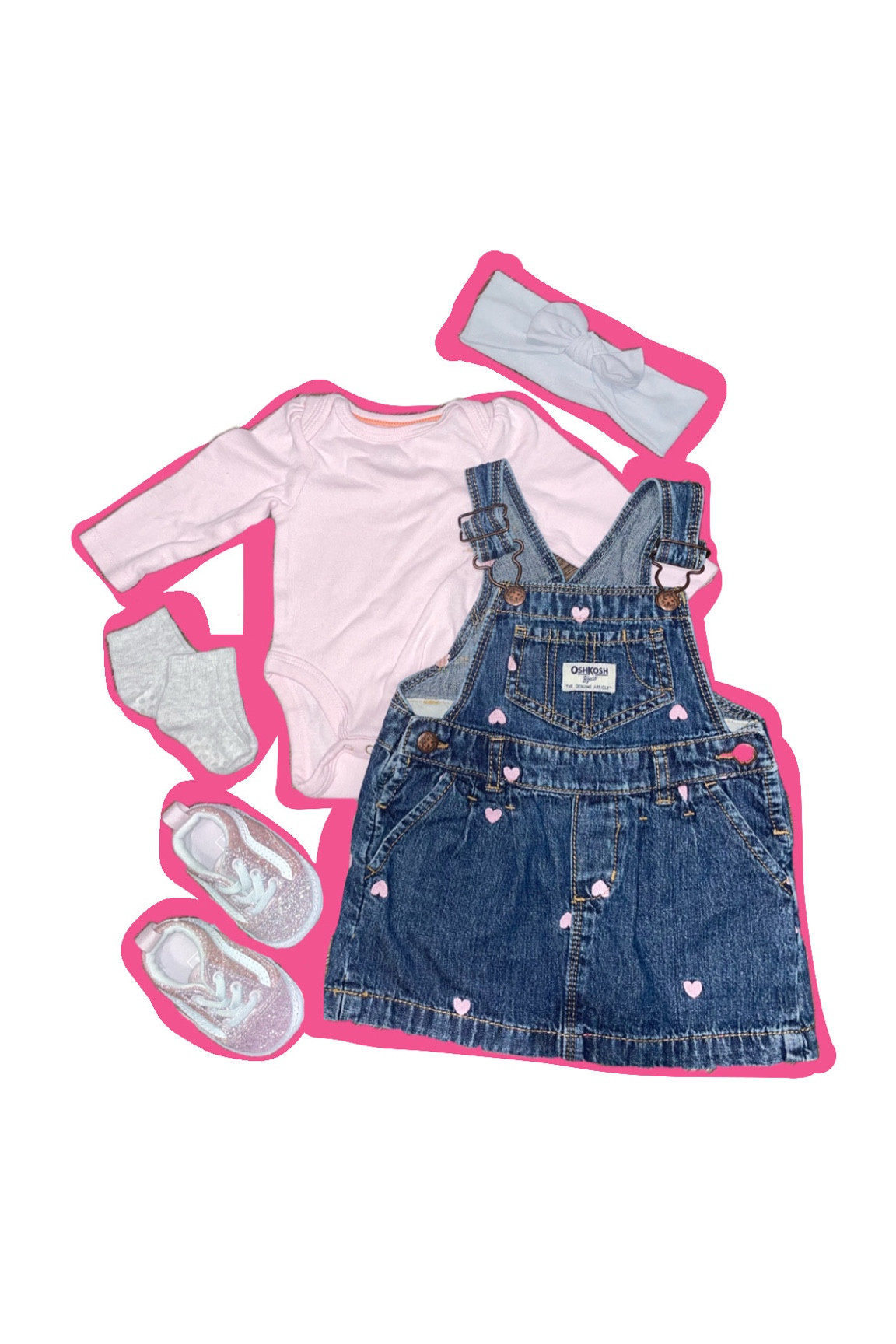 Baby Girl Outfit Idea 💗
oshkosh baby. osh kosh baby overalls. denim overall dress. pink vans. sparkly pink baby vans. pink onesie. baby socks. baby bows.

#LTKbaby #LTKshoecrush #LTKkids