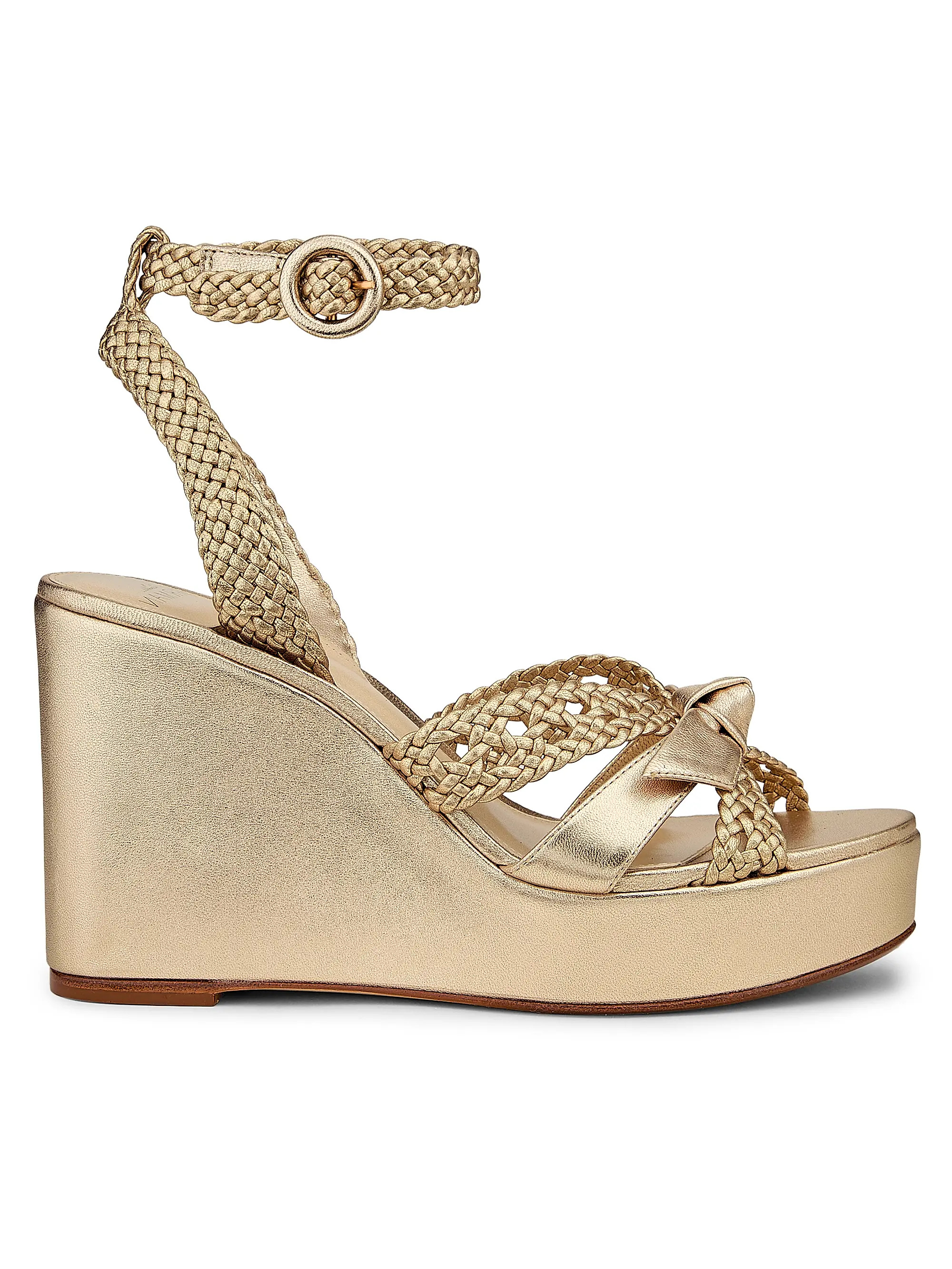 Alexandre Birman Suelita 100MM Leather Platform Wedge Sandals | Saks Fifth Avenue | Saks Fifth Avenue