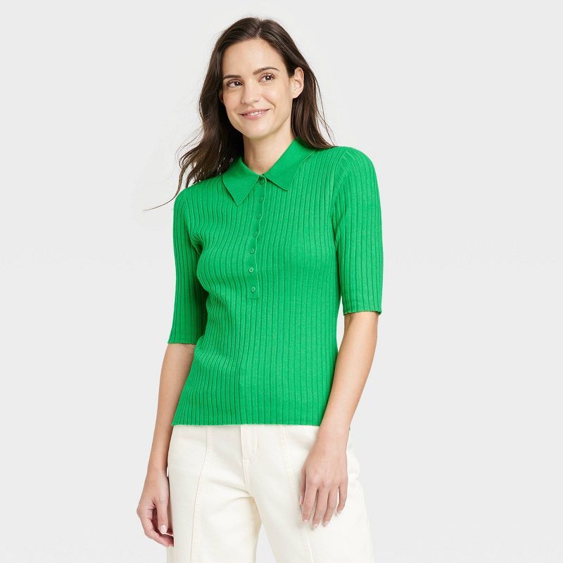Women's Henley Neck Sweater - A New Day™ | Target