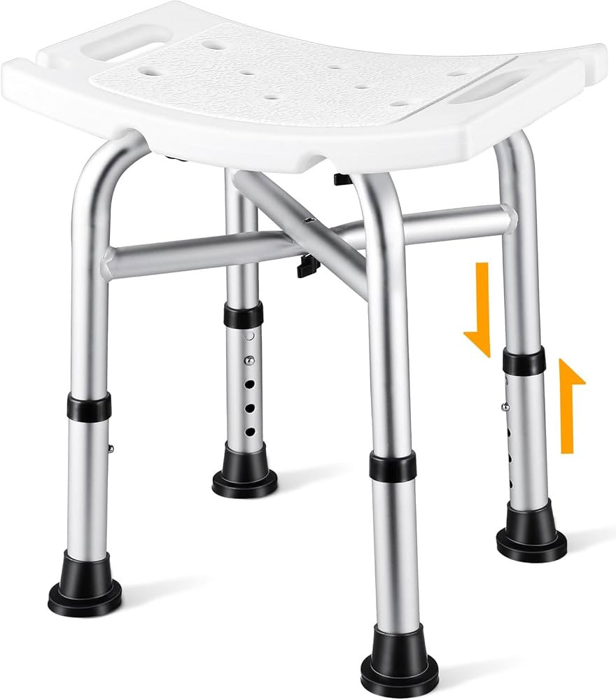 Shower Chair for Inside Shower(500lb), 5 Height Adjustable Shower Stool, Shower Seats for Adults,... | Amazon (US)