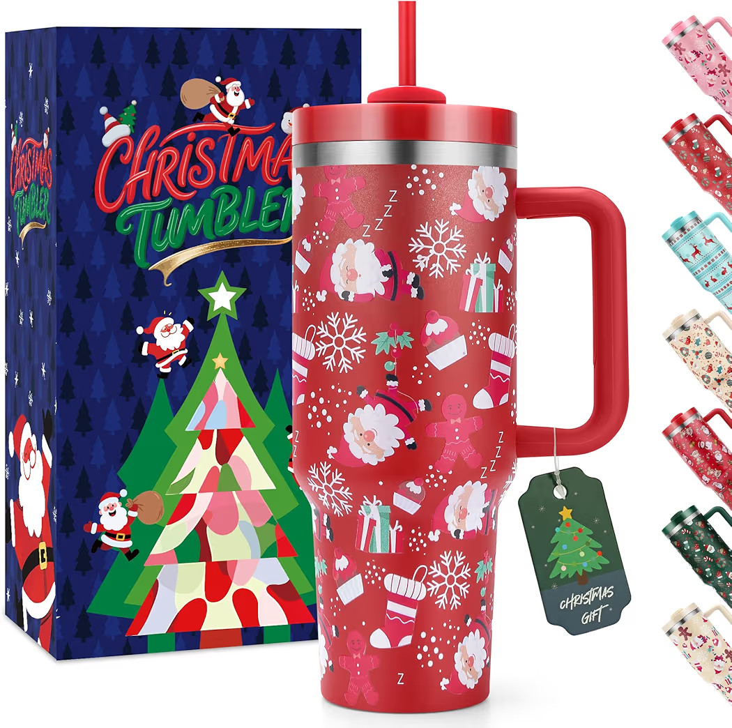 TaroKitc Christmas Gifts for Women Men Kids, 40 oz Christmas Tumbler with Handle and Straw Lid, T... | Amazon (US)