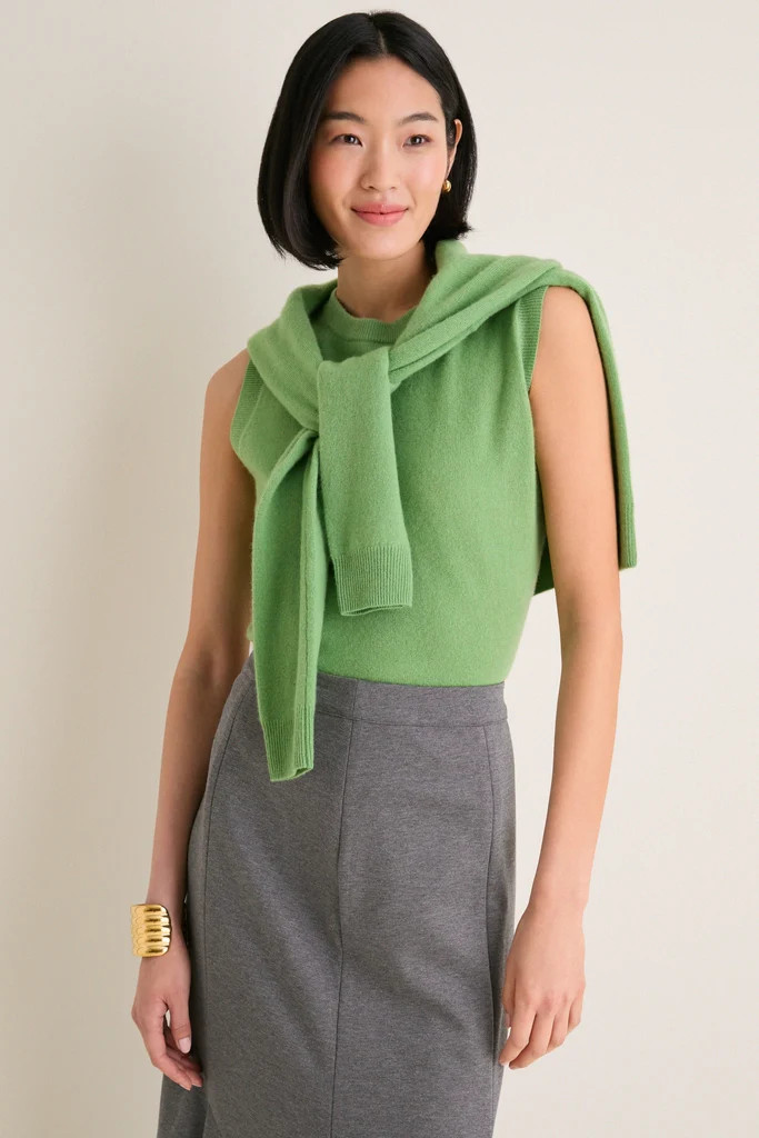 Pistachio Cashmere Sleeveless Ava Shell | Tuckernuck (US)