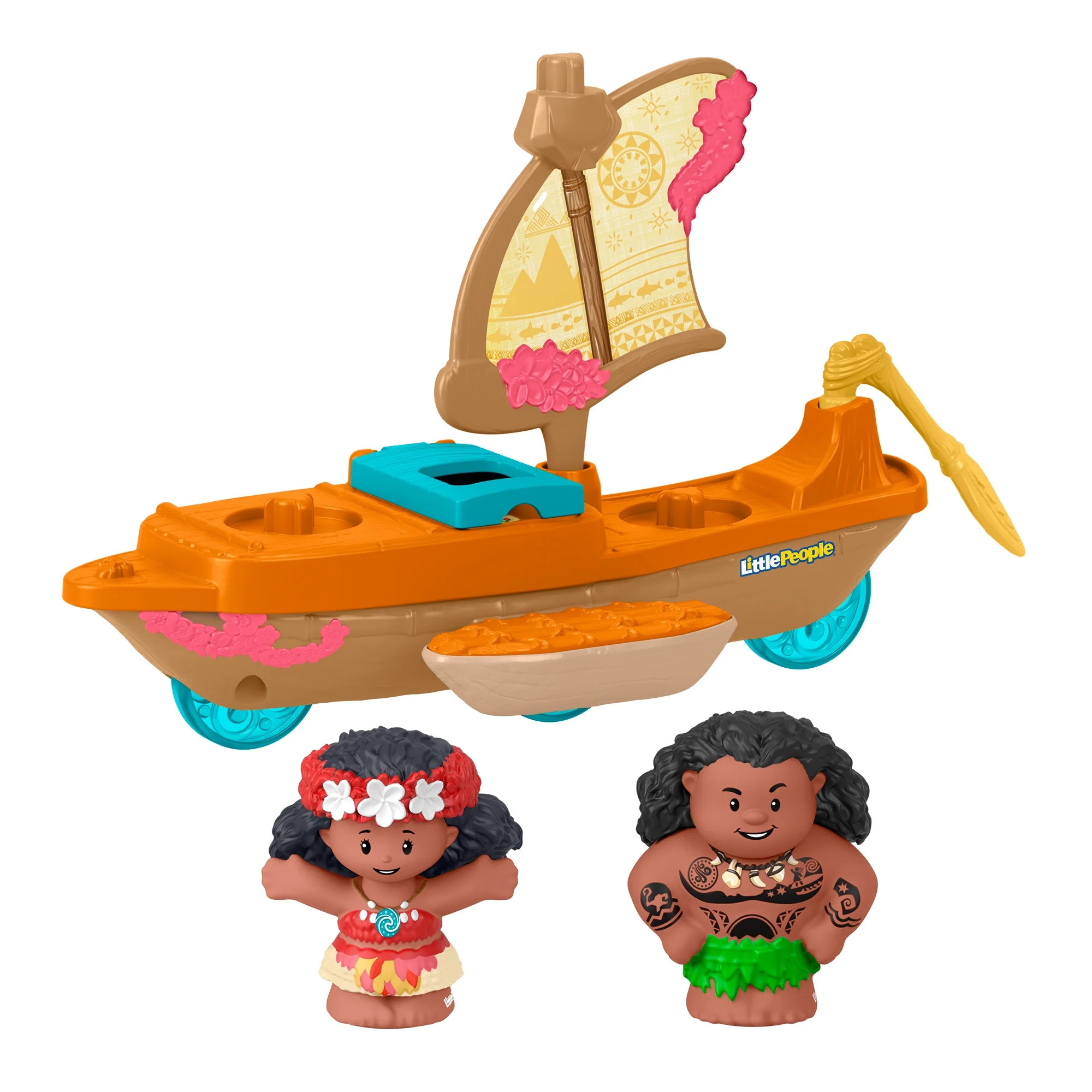 Disney Princess Moana Toys, Moana & Maui's Canoe, Fisher-Price Little People Toddler Toys | Walmart (US)