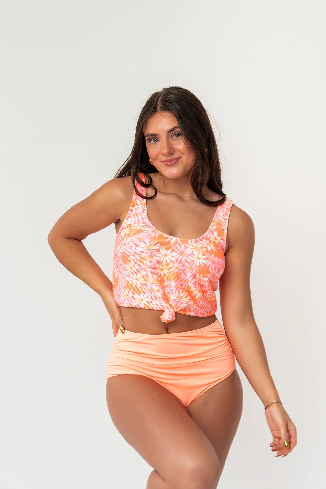 Traveler Top | Pretty in Pink Floral | Coral Reef Swim