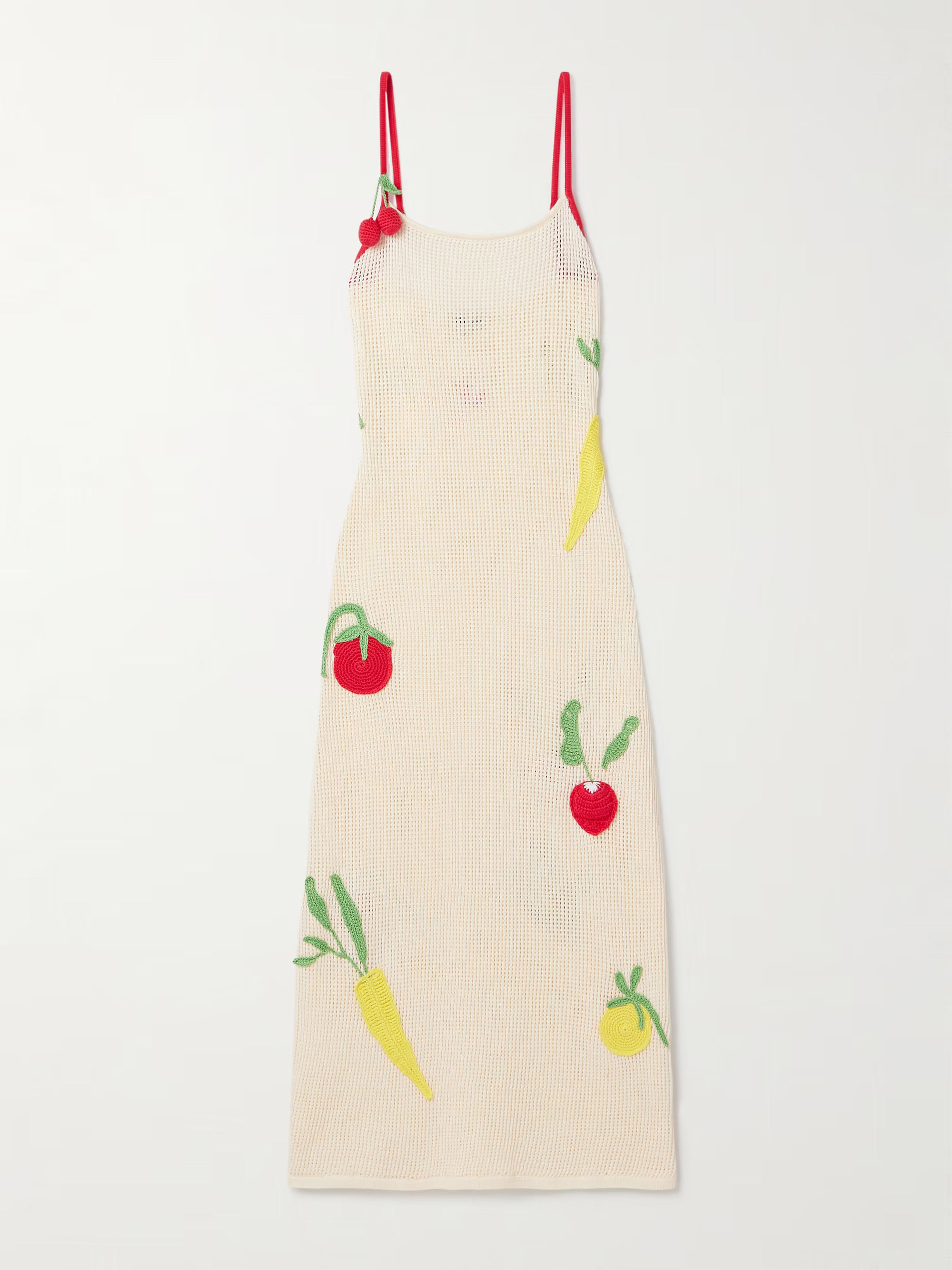 Adeline appliquéd crocheted cotton midi dress | NET-A-PORTER APAC