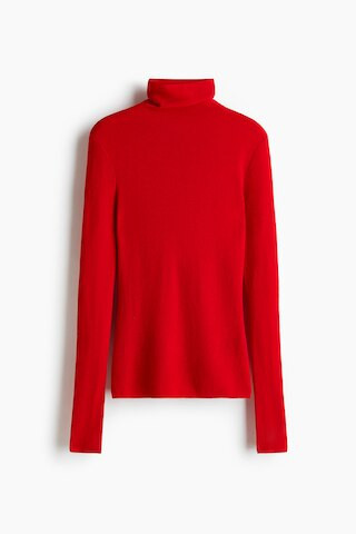 H & M - Cashmere-Blend Turtleneck Sweater - Red | H&M (US + CA)