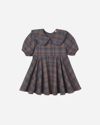 Camille Dress Midnight Plaid - 6-7Y | Rylee + Cru