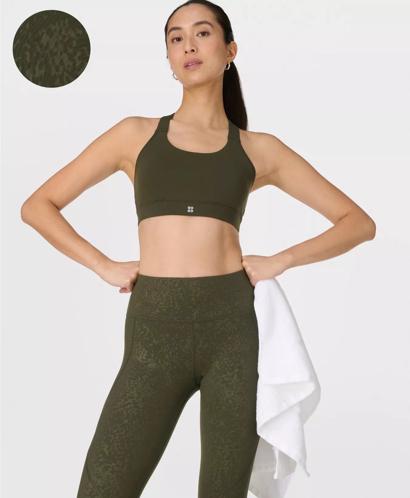 Power Gym Leggings - Green Tortoise Emboss Print | Women's Leggings | Sweaty Betty | Sweaty Betty UK