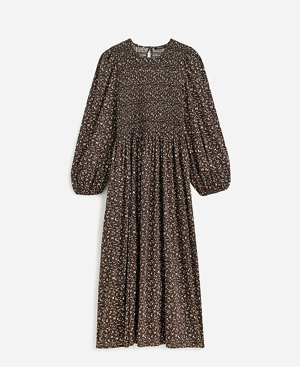 The Melody Long-Sleeve Smocked Midi Dress | Madewell