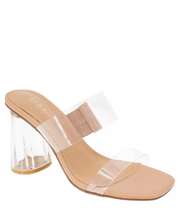 Women's Parisa Block-Heel Vinyl Dress Sandals | Macy's