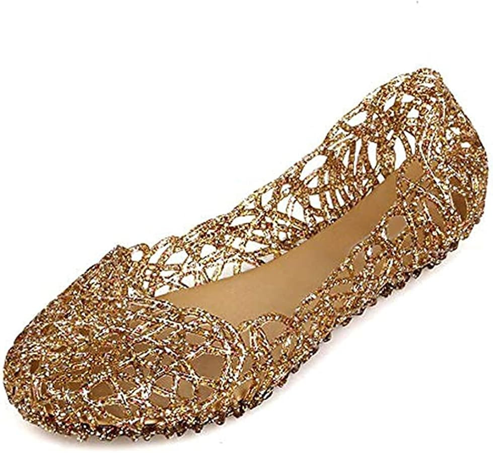 Womens Sandals Flat Jelly Shoes Slip On Hollow Out Loafers… | Amazon (US)