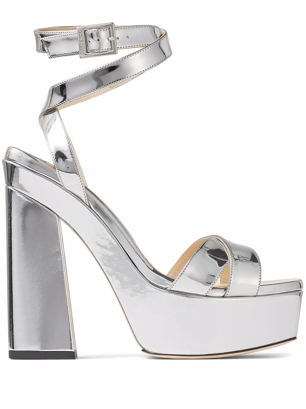 Jimmy Choo Gaia 140mm Sandals - Farfetch | Farfetch (BR)