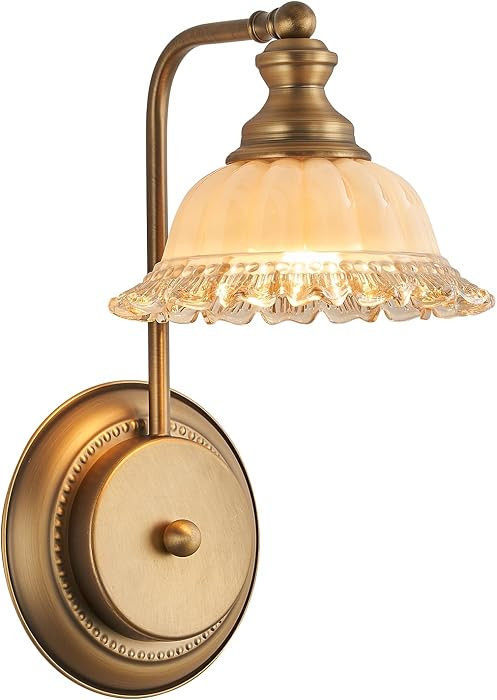 Vintage Wall Sconces with Brass Glass Bathroom Wall Light | Amazon (US)