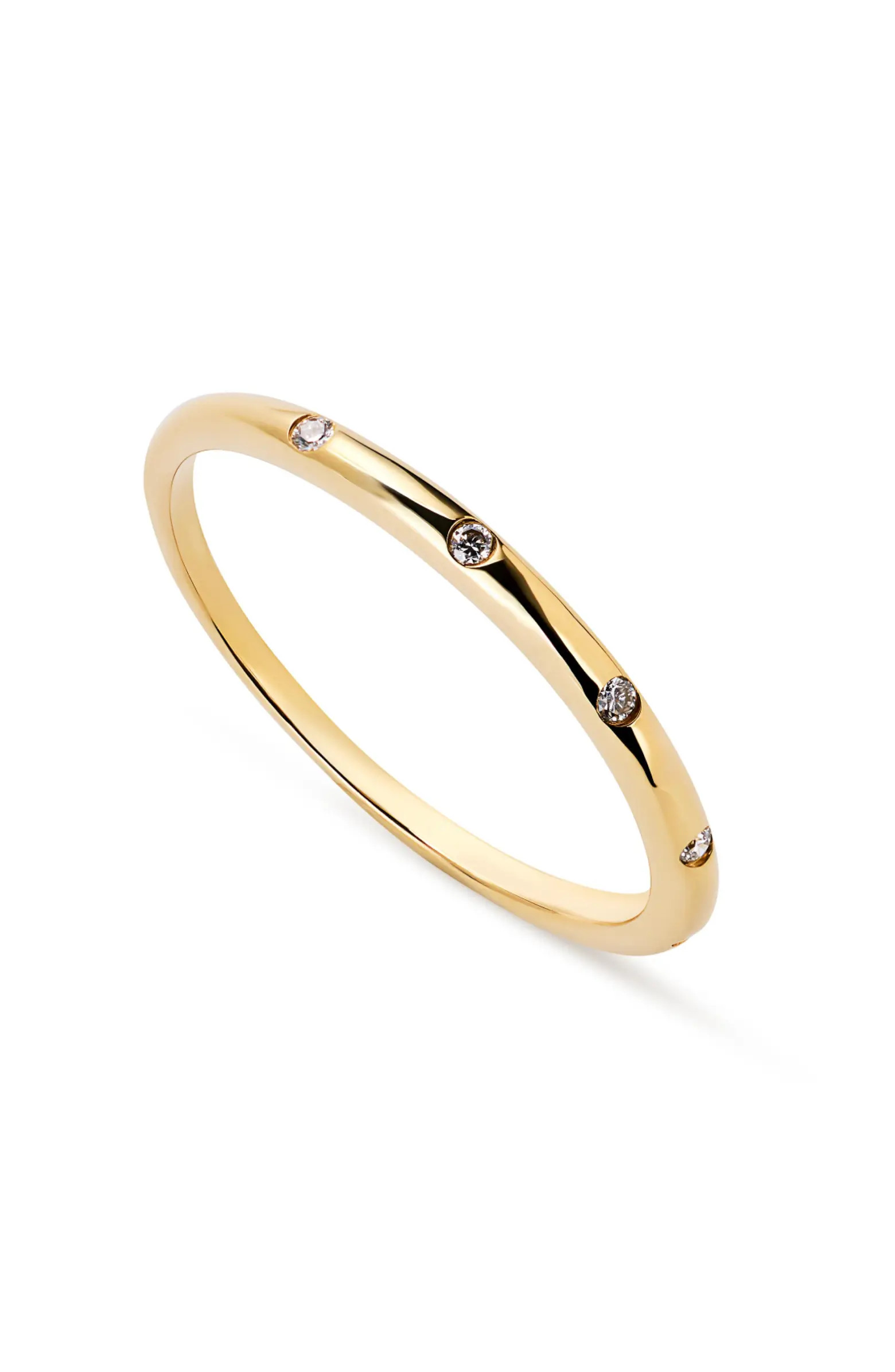 Gold Band Ring - Diamond Station Ring | Nordstrom