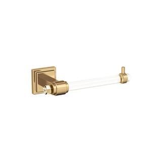 Amerock Glacio 7-1/16 in. (179 mm) L Single Post Toilet Paper Holder in Clear/Champagne Bronze BH... | The Home Depot
