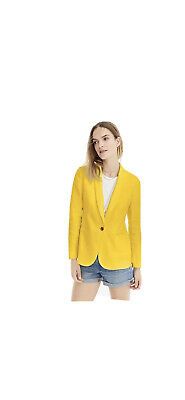J. Crew Parke Blazer Stretch Linen Suit Jacket Classic Fit Yellow Golden Sun 2 | eBay US