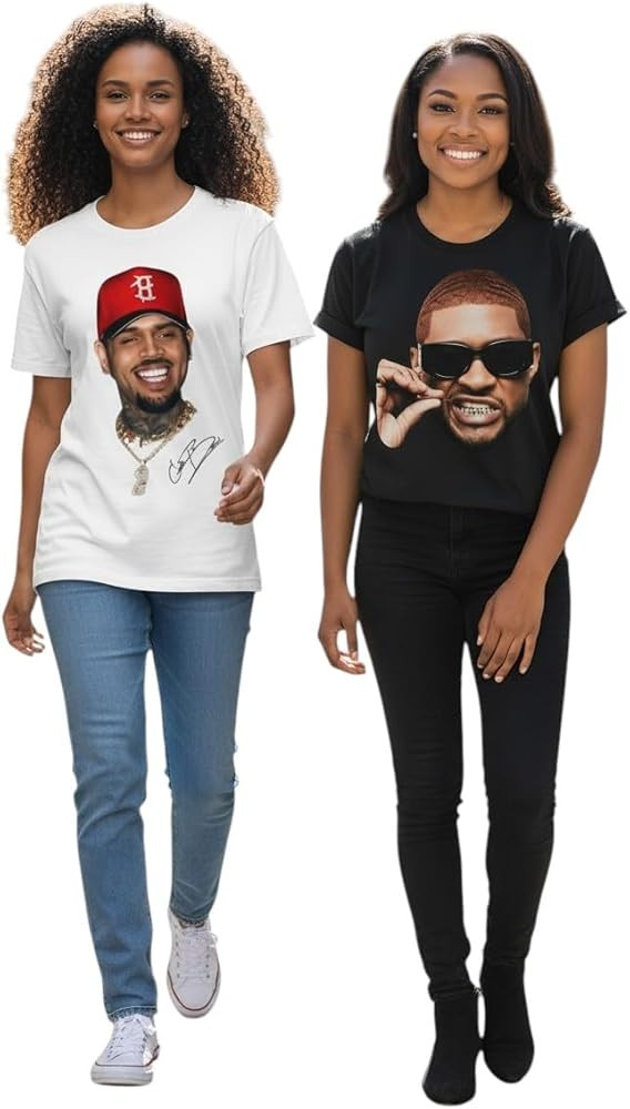 R&B Raymond Brown Big FACE Concert T-Shirt, Unisex Cotton Graphic Tee, Classic Tour Fit Chris and... | Amazon (US)