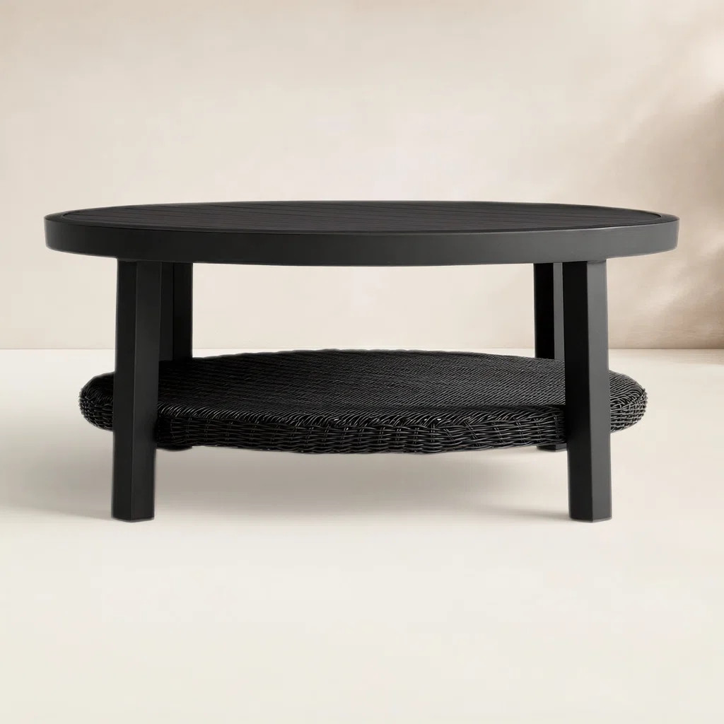 Cayman Round Metal Outdoor Coffee Table , 42'' in. W 42'' in. D | Wayfair North America