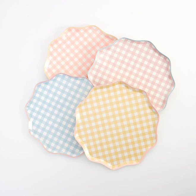 Gingham Side Plates | Ellie and Piper