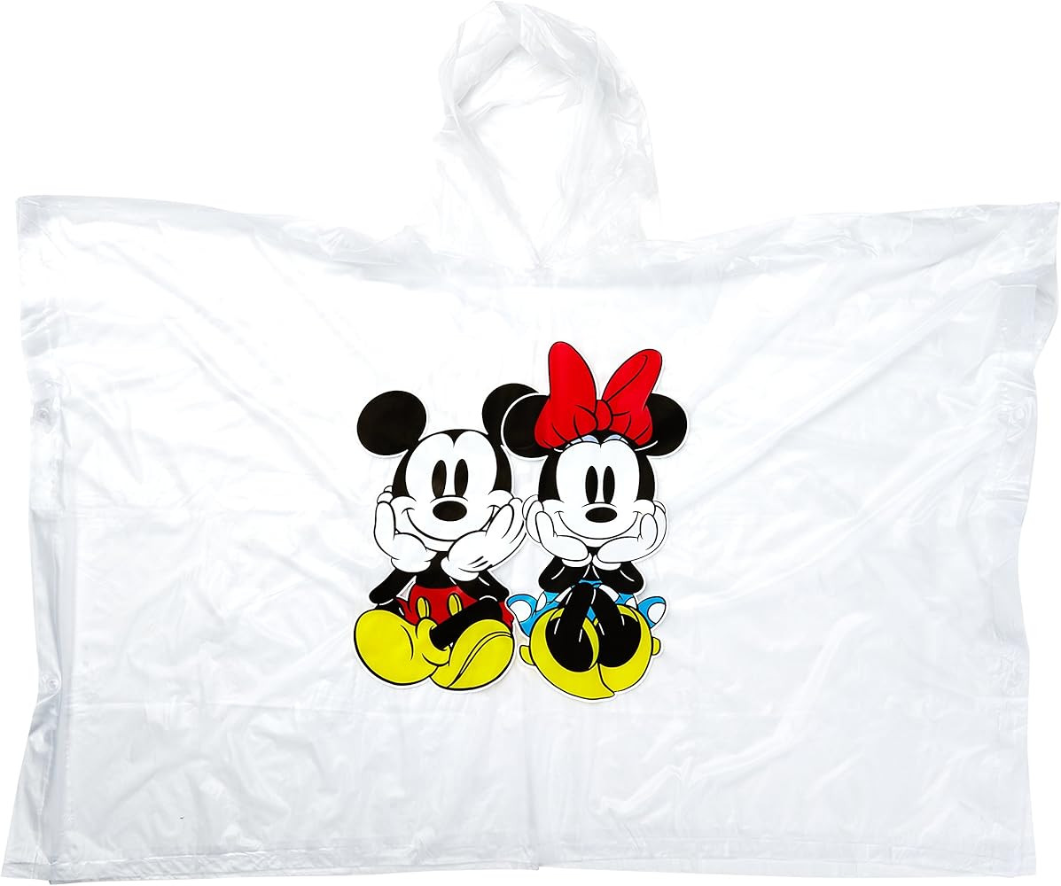 Disney 2-Pack Mickey & Minnie Mouse Sitting Vinyl Rain Ponchos | Amazon (US)