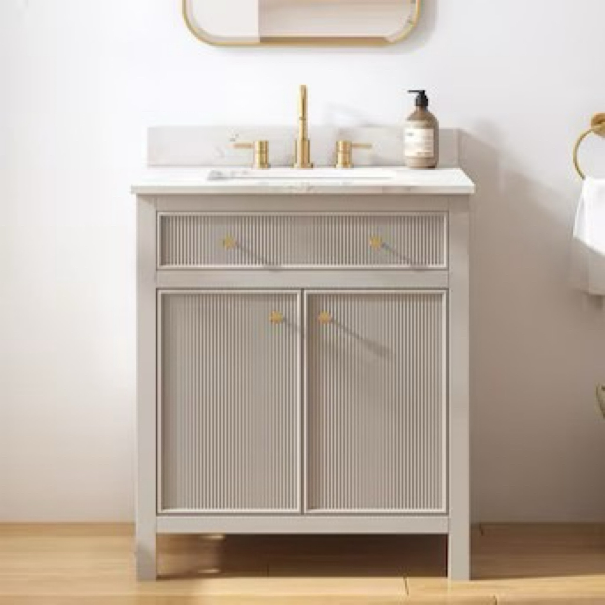 Fluted vanity 