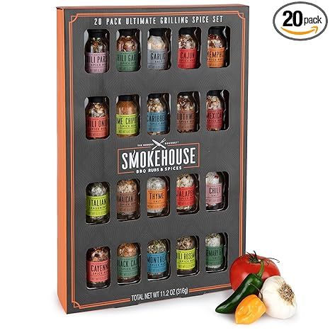 Smokehouse by Thoughtfully Ultimate Grilling Spice Set, Grill Seasoning Gift Set Flavors Include ... | Amazon (US)