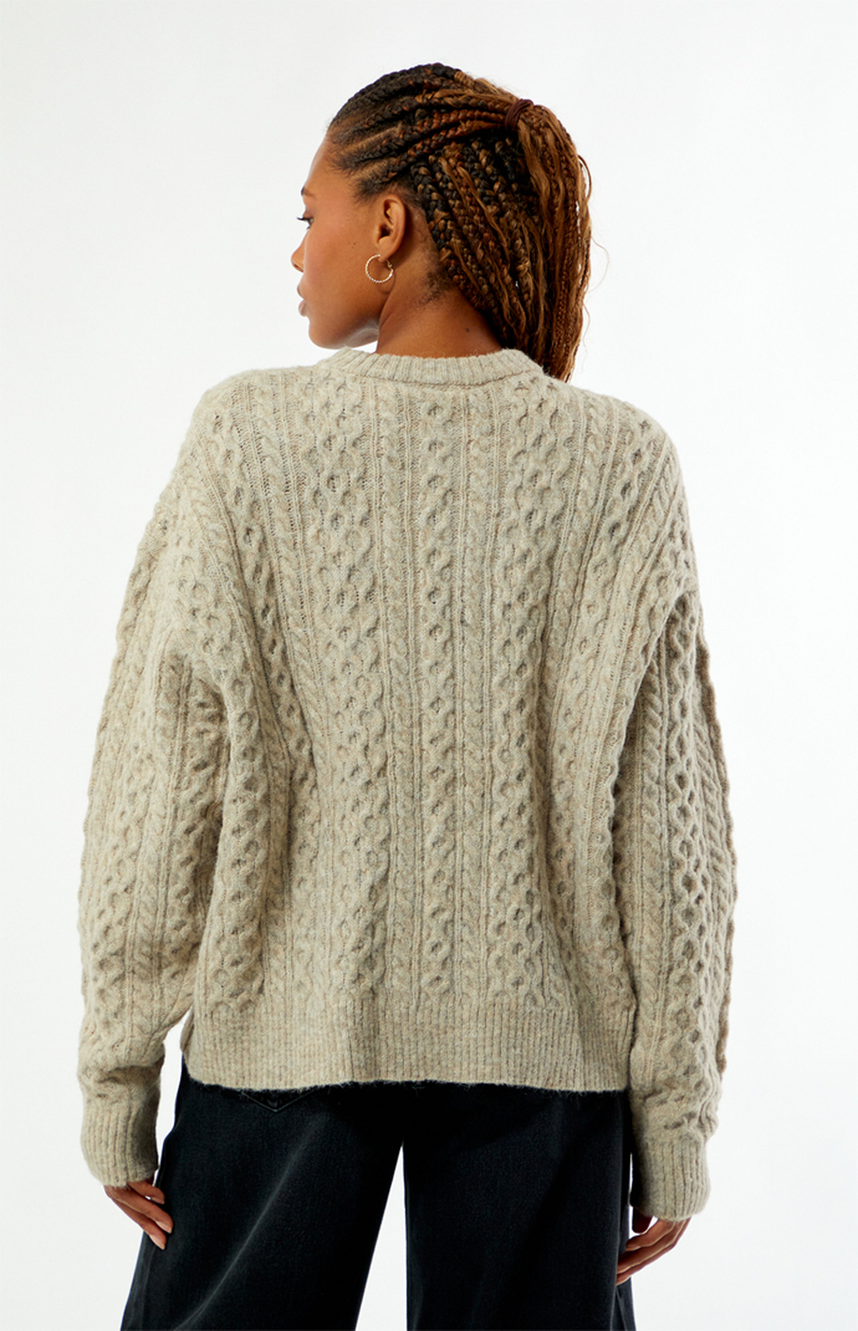 Daisy Street Teddy Cable Knit Sweater | PacSun