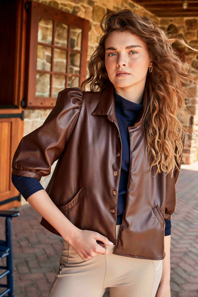 Colby Jacket-Faux Leather-Chicory | Cartolina