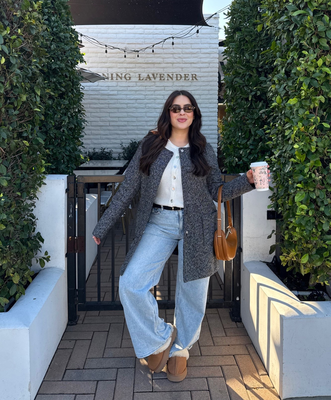 Today’s outfit: Grey coat with a white cardigan, light wash denim, and platform uggs (felt very cute and chic in this ootd) 

#LTKMidsize #LTKootd #LTKValentine