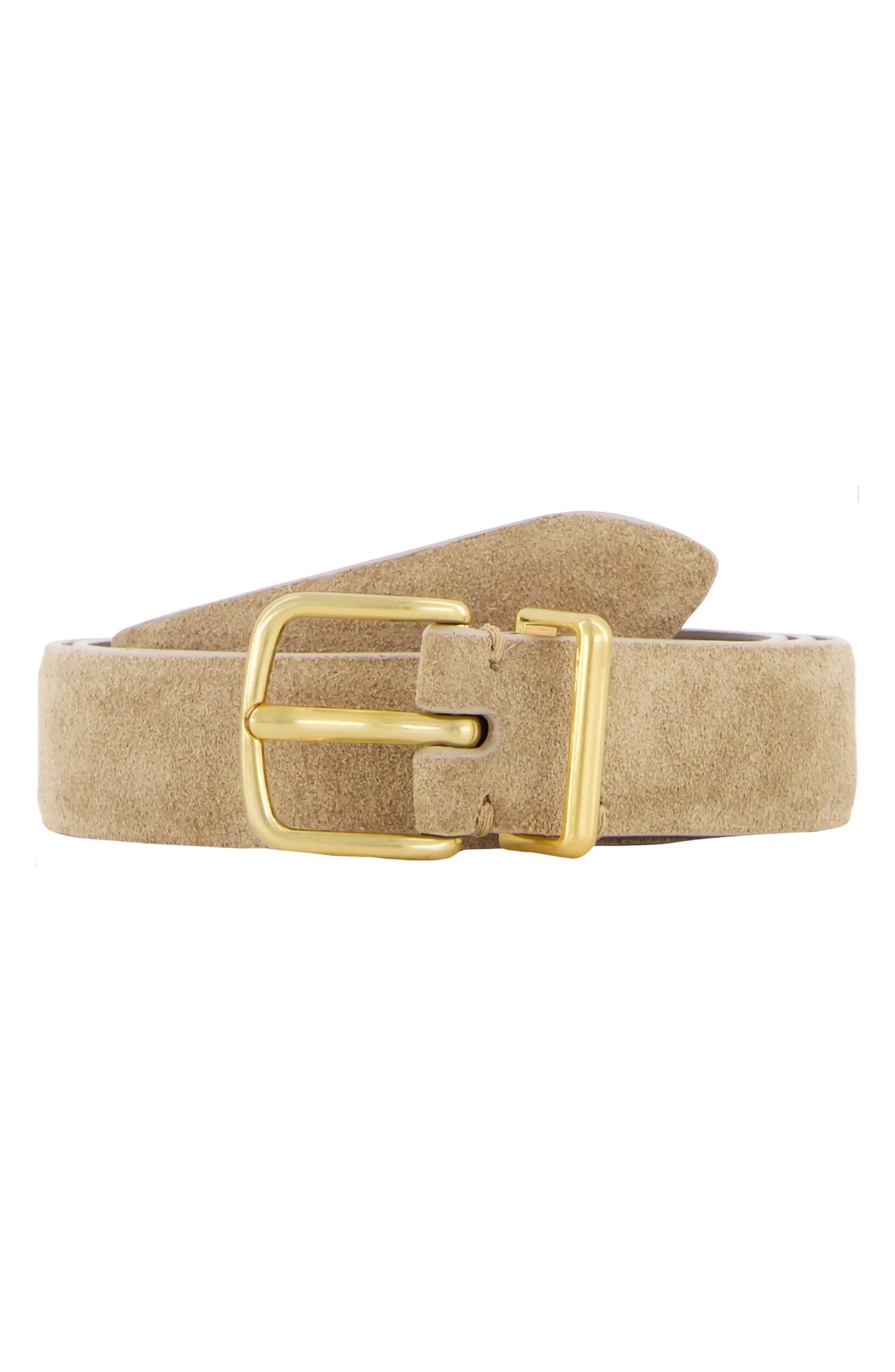 Vince Kaia Suede Belt in Maiz at Nordstrom, Size Large | Nordstrom