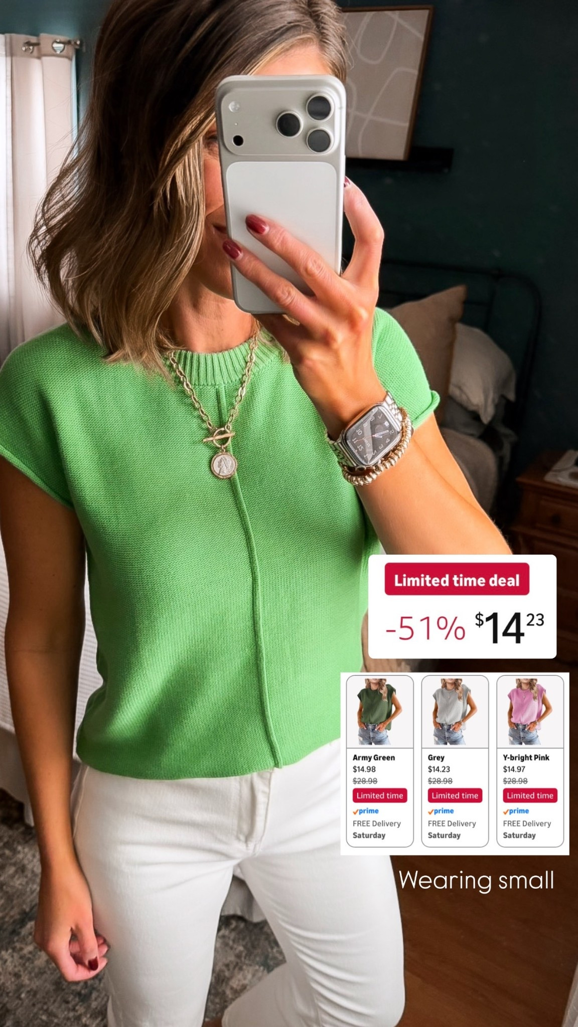 Cap sleeve sweater 50% off. Wearing small  

#LTKWorkwear #LTKSeasonal