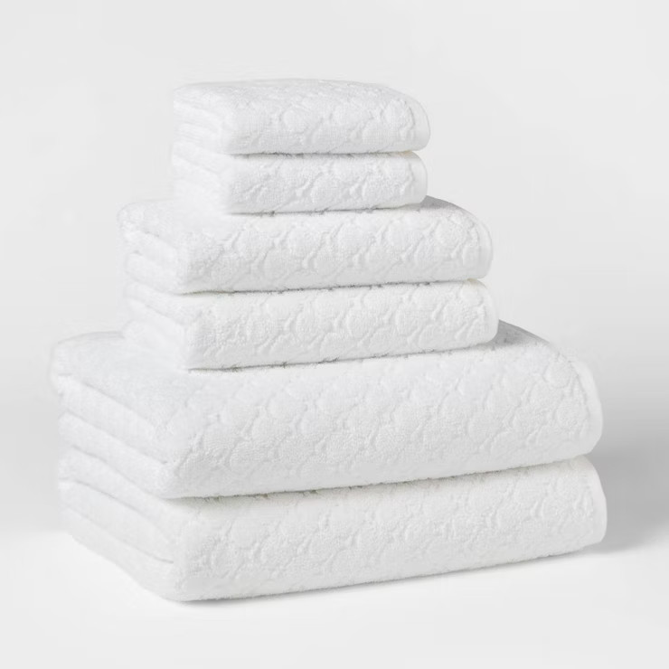 6pk Textured Bath Towel Set - Threshold™ | Target