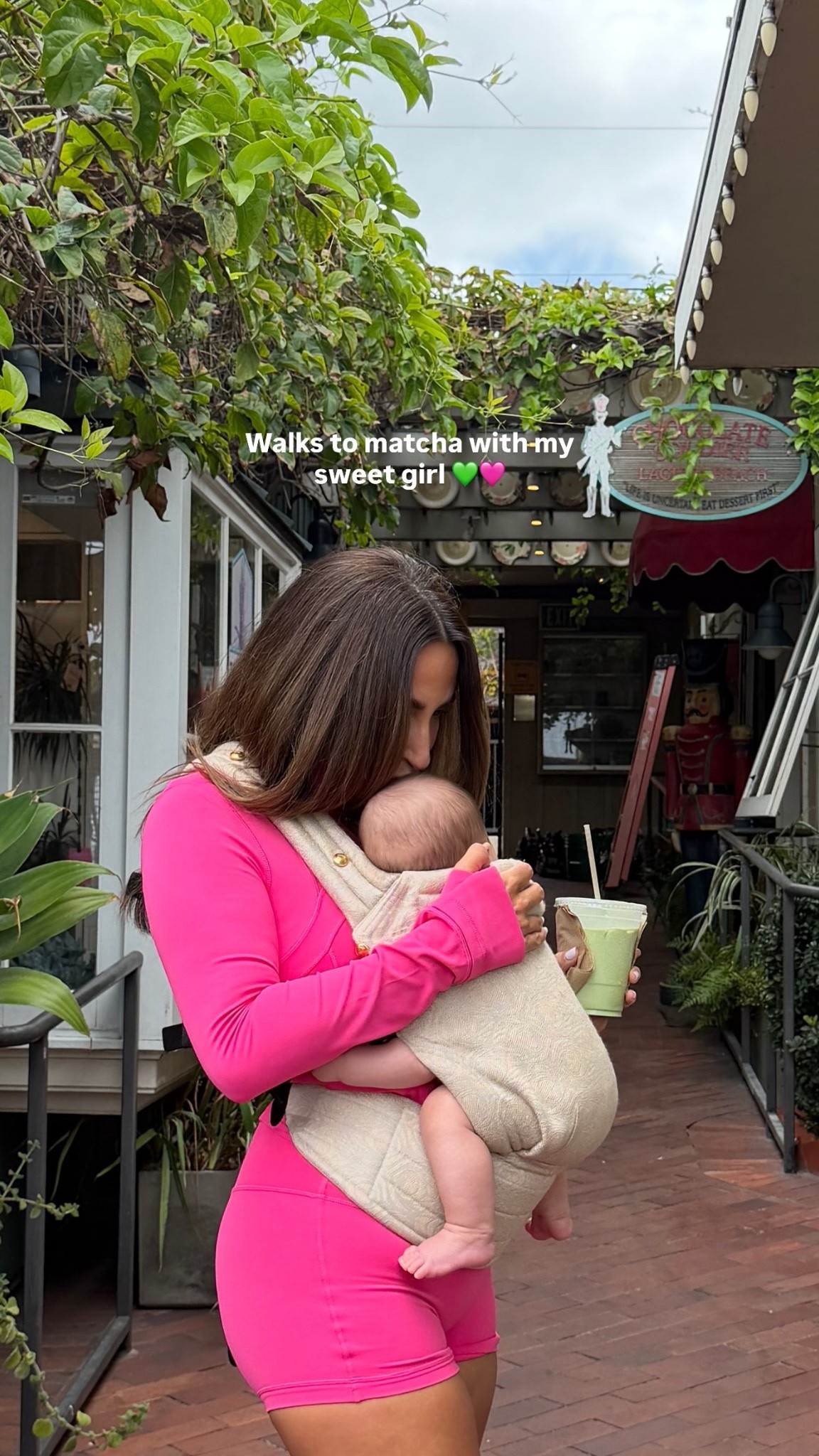 Walks to matcha with my sweet girl 💚🩷