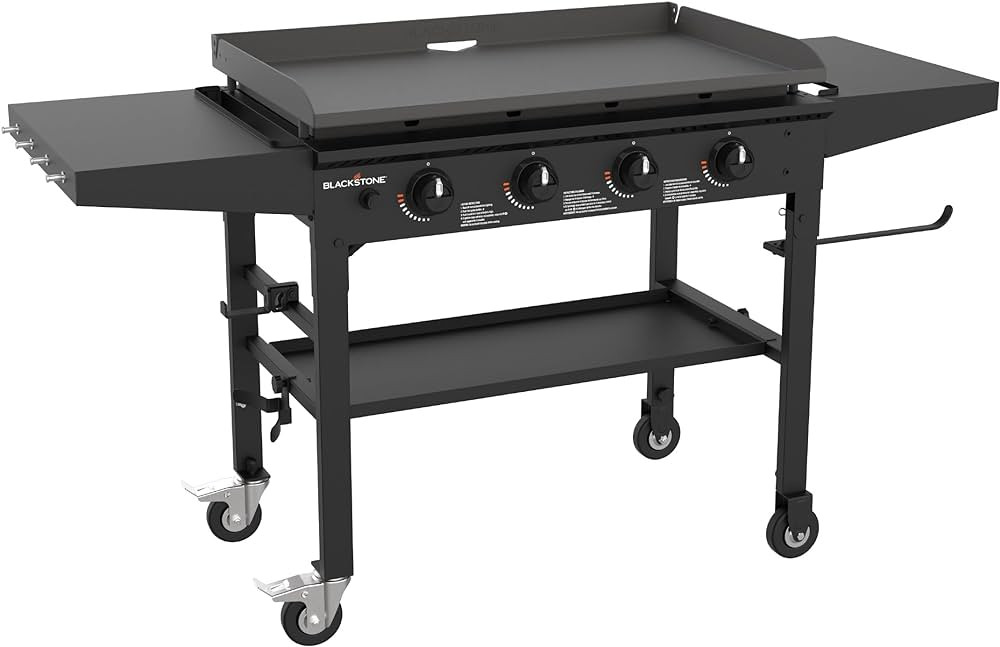 Blackstone 1554 36” Omnivore Griddle with Folding Side Shelves, Powder Coated Steel, Black | Amazon (US)