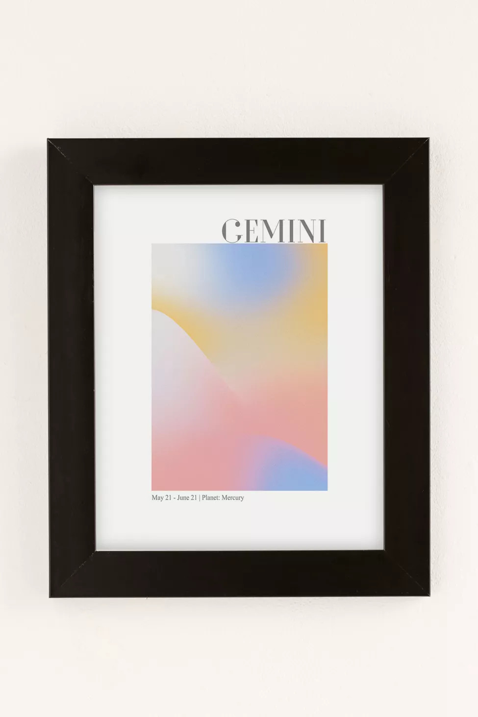 Emanuela Carratoni Gemini Zodiac Sign Gradient Art Print | Urban Outfitters (US and RoW)