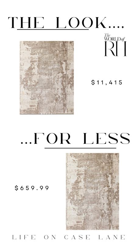Umm… can you even any difference? Me neither. 

RH dupe, the look for less, home dupe, contemporary rugs, rh rugs 

#LTKhome