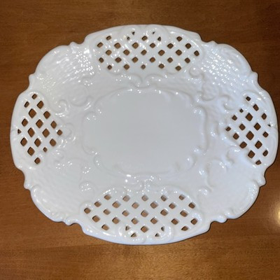 Two’s Company White Cutout China  Serving Plate Platter 12” X 10” Or Decor | eBay US