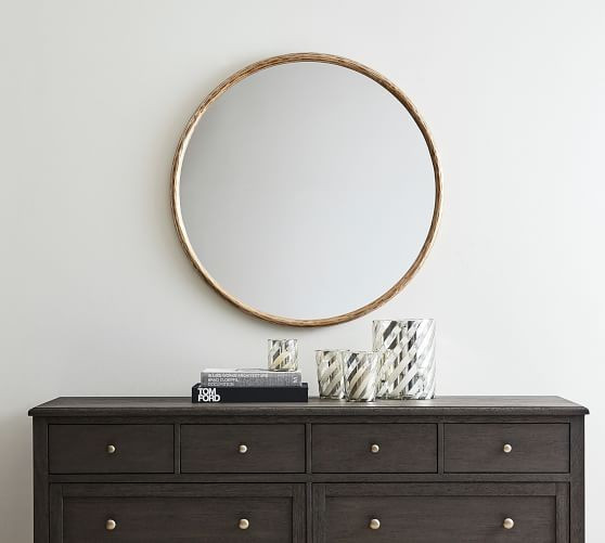 Crosby Brass Round Wall Mirror | Pottery Barn (US)