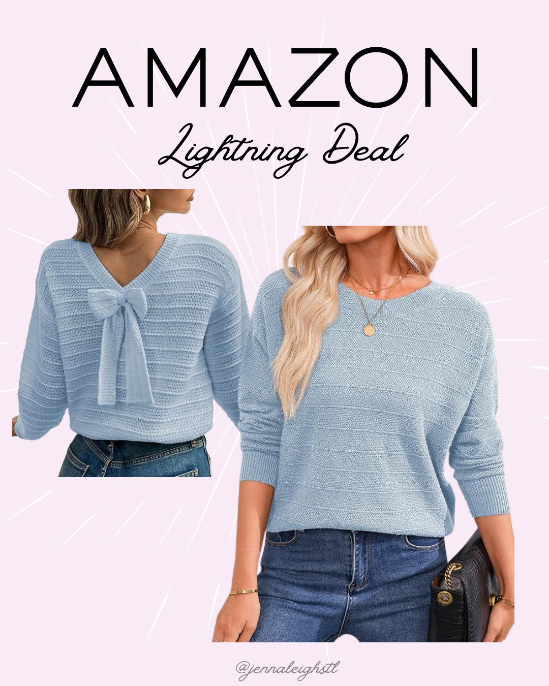 Amazon Lightning Deal on these sweaters with an adorable back bow detail, available in so many colors. 

 #LTKootd #LTKSaleAlert #LTKMidsize