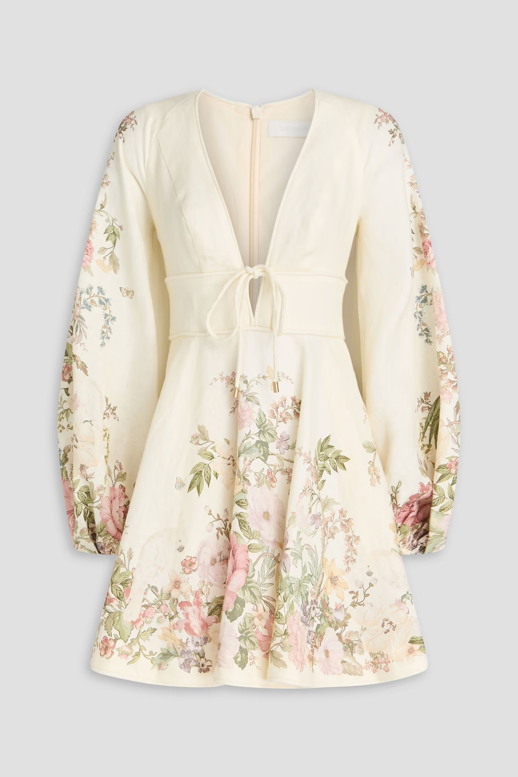 Floral-print linen mini dress | The Outnet (UK and Europe)