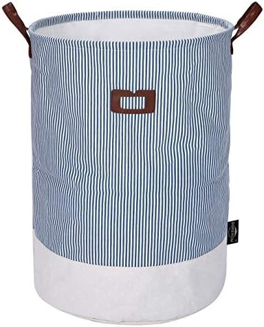 DOKEHOM 19-Inches Freestanding Laundry Basket with Lid, Collapsible Large Drawstring Clothes Hamp... | Amazon (US)