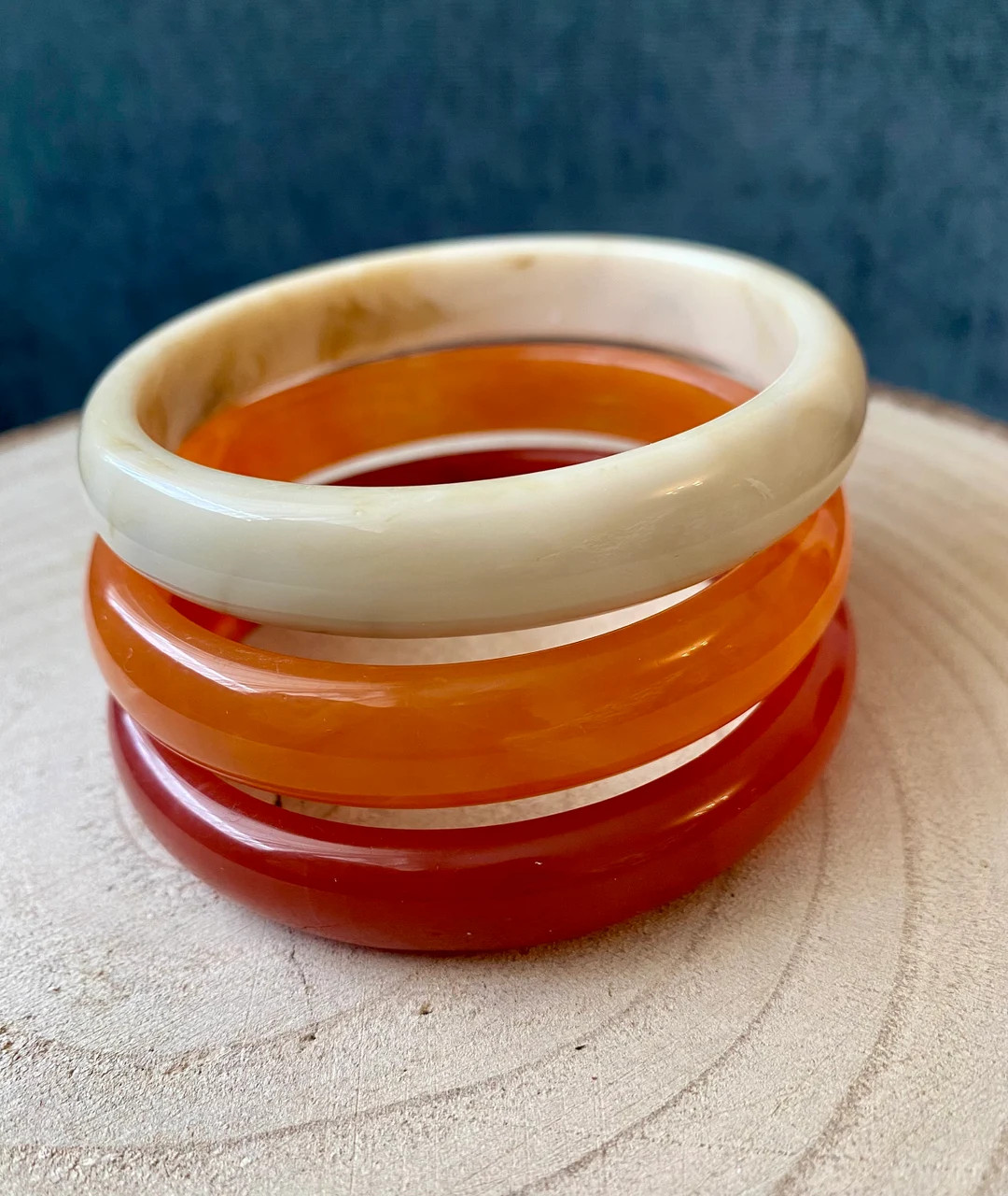 Smooth Acrylic Resin Bangle Bracelet - Trendy Bracelet - Multicolor Bracelet - Women's Gift - Vin... | Etsy (US)