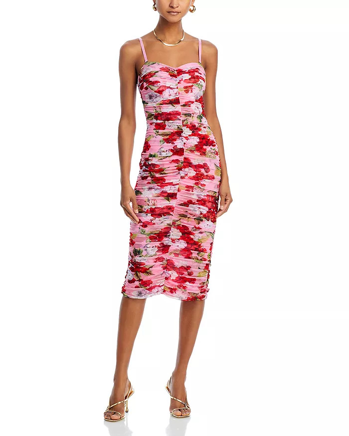 Caprice Floral Mesh Midi Dress | Bloomingdale's (US)