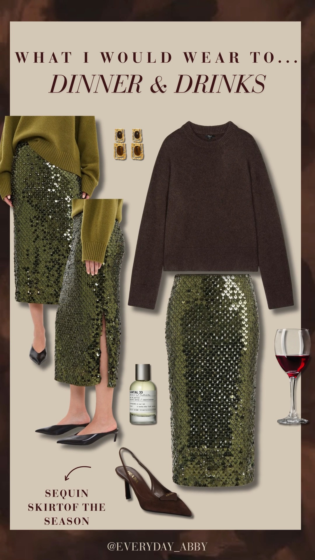 What I would wear to dinner & drinks 🤎✨