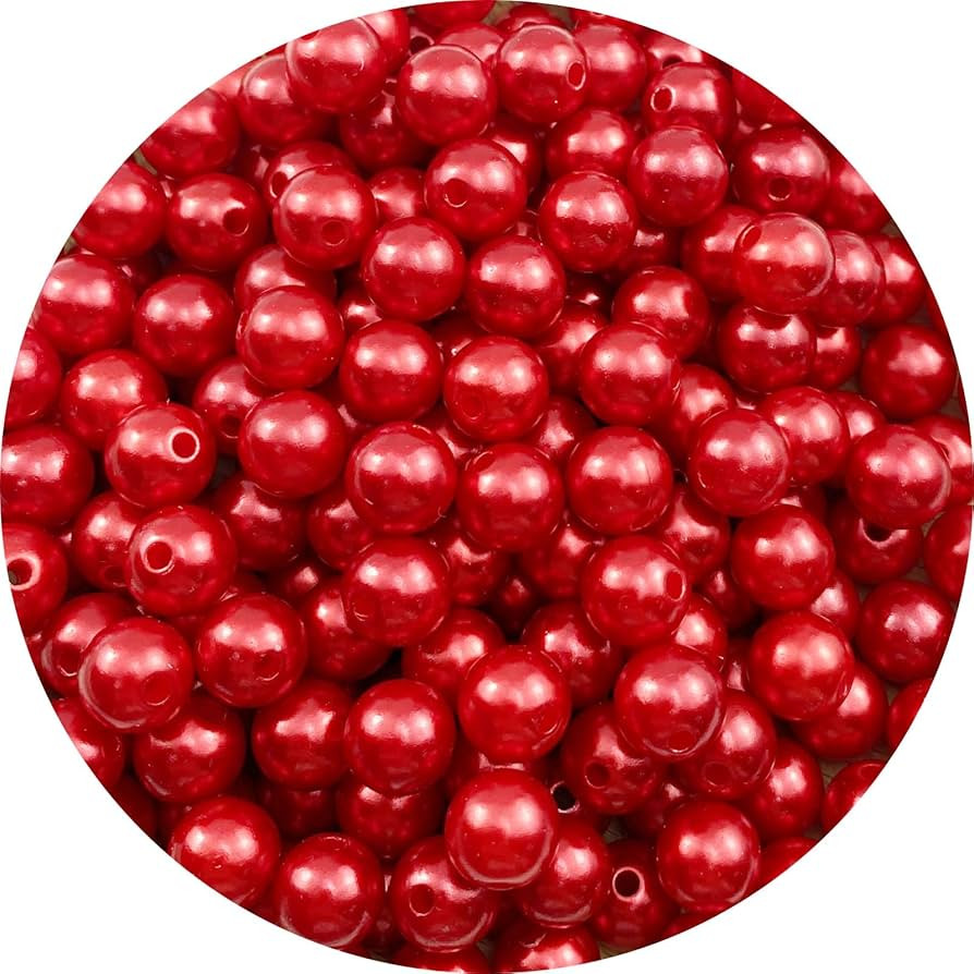 1800pcs 4mm Pearl Beads with Hole Round Loose Luste Craft Beads for Home Decoration Vase Fillers ... | Amazon (US)