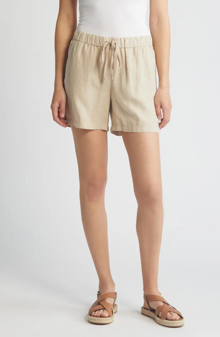 Caslon® Linen Drawstring Shorts | Nordstrom | Nordstrom