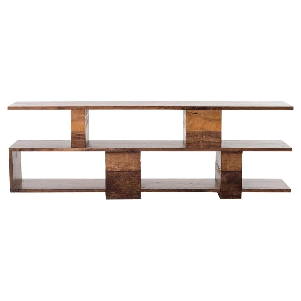 Kylan Mid Century Mid Century Walnut Peroba Wood Console | Kathy Kuo Home
