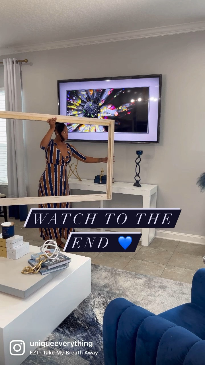 I’ve add all the materials to this list.


Door casing (Frame) Any design your heart desires. It so many choices. 
Wood 1x2x8 (Lip in the back of tv for the frame to hang) 
Metallic Gold paint 
Wood glue 

Miter saw or Miter box with hand saw 
Braid Nailer or nail and hammer 
Measuring tape 

You can make your corners with 45 degree angles or straight edges. 

#diy 

#LTKU #LTKhome #LTKMostLoved
